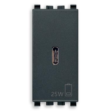 ALIMENTATORE USB C PD 25W GRIGIO - VIMAR 20292.C.25 product photo Photo 01 3XL