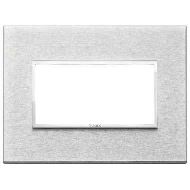 EIKON EVO-PLACCA 4M ALLUMINIO GRIGIO NEXT - VIMAR 21654.02 - VIMAR 21654.02 product photo Photo 01 3XL