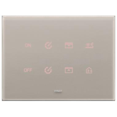 EIKON TACTIL-PLACCA 4M CRISTALLO GRIGIO PERLA - VIMAR 21664.73 - VIMAR 21664.73 - VIMAR 21664.73 product photo Photo 01 3XL