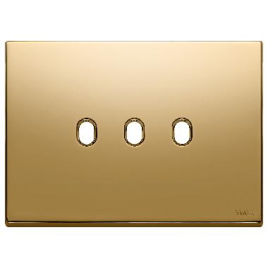 PLACCA 3MX3 VINTAGE ORO - VIMAR 22673.3.82 - VIMAR 22673.3.82 product photo Photo 01 3XL