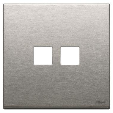 PLACCA 2MX2 FLAT NICHEL SPAZZOLATO - VIMAR 22682.2.11 - VIMAR 22682.2.11 product photo Photo 01 3XL