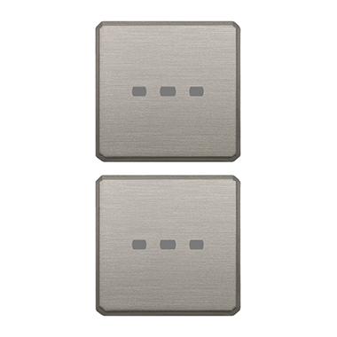 EIKON-DUE TASTI FLAT NEUTRI ILLUM. NICHEL - VIMAR 22751.11 - VIMAR 22751.11 product photo Photo 01 3XL