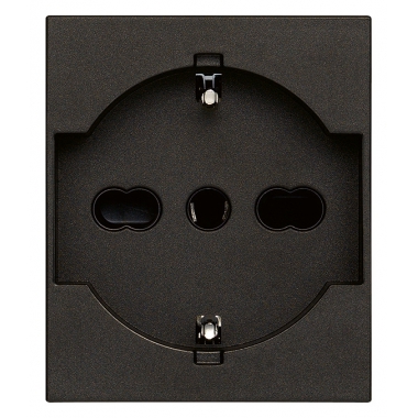 PRESA 2P+T 16A P40 UNIVERSALE NERO - VIMAR 30210.G product photo Photo 01 3XL