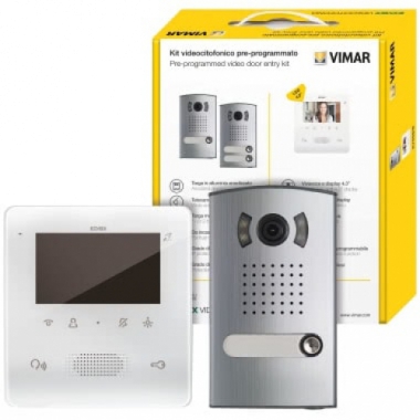 VIDEOCITOFONO KIT VIDEO 2F+ MONO TAB 4,3 VIVAVOCE - VIMAR 7558/E product photo Photo 01 3XL