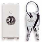 INTERRUTTORE PLANA 2P 16AX +CHIAVE UNIFICATA ESTRAIBILE POSIZIONE OFF BIANCA - VIMAR 14083.S.CU product photo
