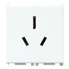 PLANA-PRESA SICURY 2P+T 15A STD.AUSTRALIA BIANCO - VIMAR 14262 - VIMAR 14262 product photo