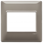 PLANA-PLACCA 3 MODULI BS TECNOPOLIMERO REFLEX CENERE - VIMAR 14648.40 product photo