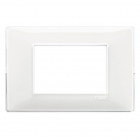 PLACCA 3 MODULI SERIE PLANA COLORE REFLEX NEVE - VIMAR 14653.41 product photo