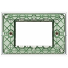 PLACCA 3 MODULI SERIE PLANA COLORE TRASPARENTE REFLEX ARIA - VIMAR 14653.42 product photo