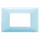 PLACCA 3 MODULI SERIE PLANA COLORE REFLEX ACQUA - VIMAR 14653.45 product photo
