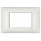 PLACCA 3 MODULI SERIE PLANA COLORE ARGENTO PERLATO - VIMAR 14653.75.01 product photo