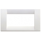 PLACCA CLASSICA 4 MODULI SERIE IDEA COLORE BIANCO BRILLANTE - VIMAR 16744.01 product photo