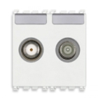 PRESA ARKE' TV RD SAT DIRETTA 2 USCITE BIANCO - VIMAR 19302.01.B product photo