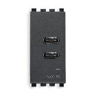 ALIMENTATORE USB C+C 15W 3A 5V 1M GRIGIO - VIMAR 20292.CC - VIMAR 20292.CC product photo