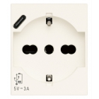 PRESA 2P+T 16A UNIVERSALE + USB C BIANCO - VIMAR 30210.USBB product photo