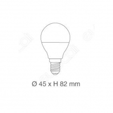 LAMPADA LED E14 SFERA P45 OPALE 5.5W LUCE NATURALE  TIPO 42511 product photo