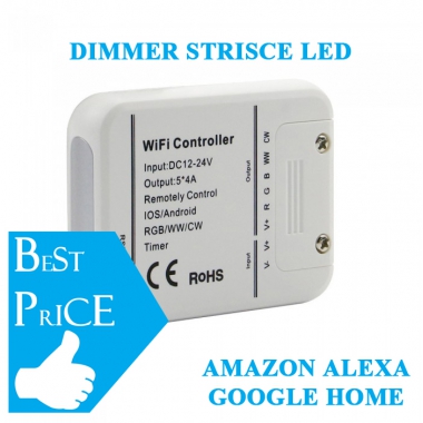 DIMMER STRISCE LED RGB O SINGOLO COLORE AMAZON ALEXA GOOGLE HOME COMPATIBILE product photo Photo 02 3XL