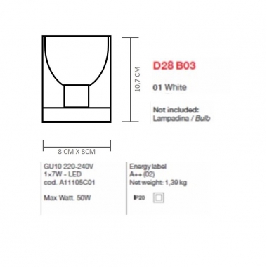 CUBETTO LAMPADA DA TAVOLO GU10 product photo Photo 02 3XL